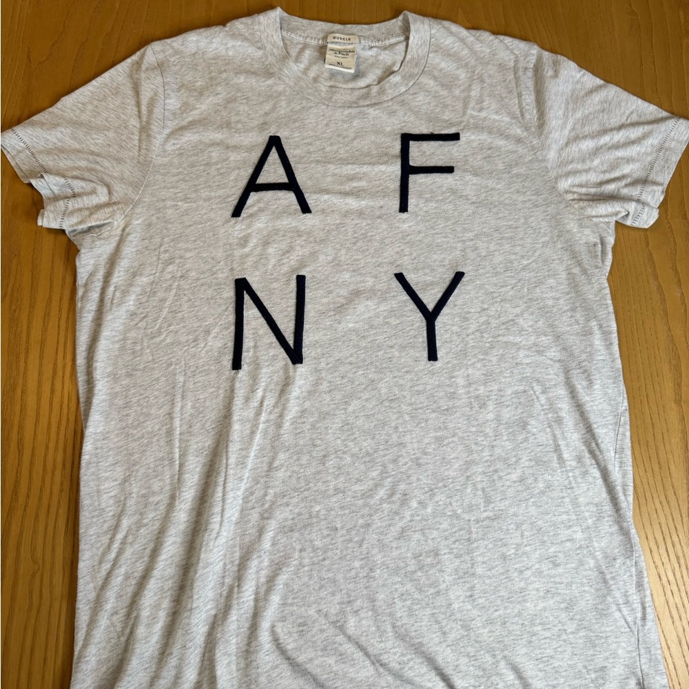 Abercrombie & Fitch Gray Short Sleeve Tee with Minimalist Design